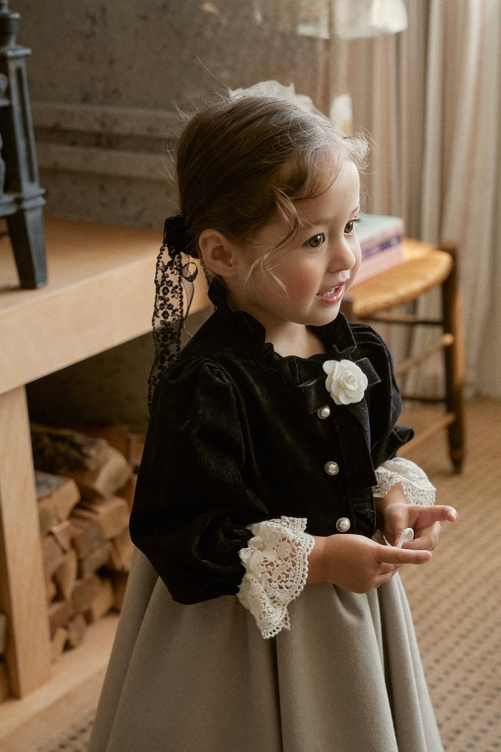 Sophie Velvet Rose Dress