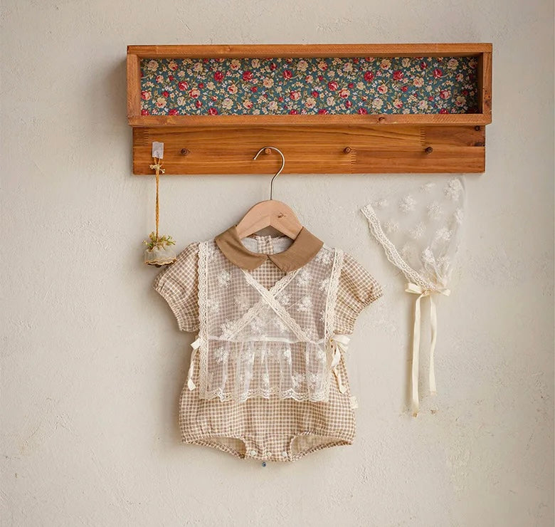 Elysian Lace Vest & Bonnet