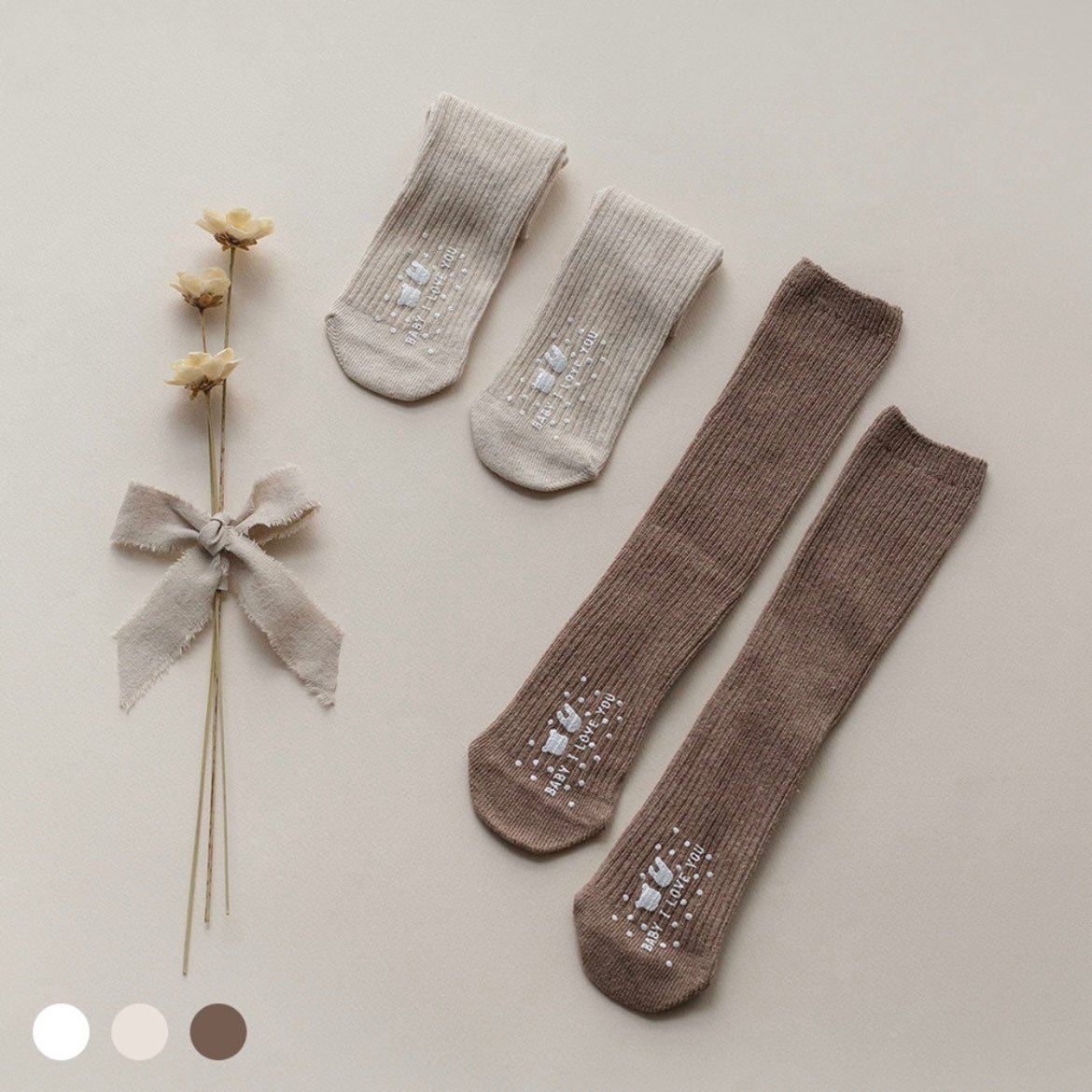 Organic Cotton Non-Slip Knee Socks