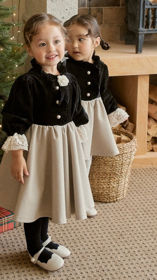 Sophie Velvet Rose Dress