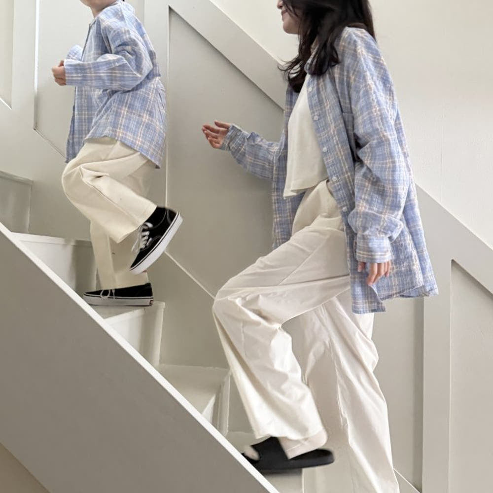 Sweet Breeze Mum's Check Cotton Shirt