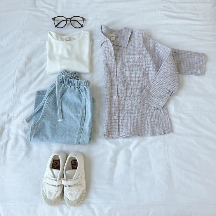 Sweet Breeze Mum's Check Cotton Shirt