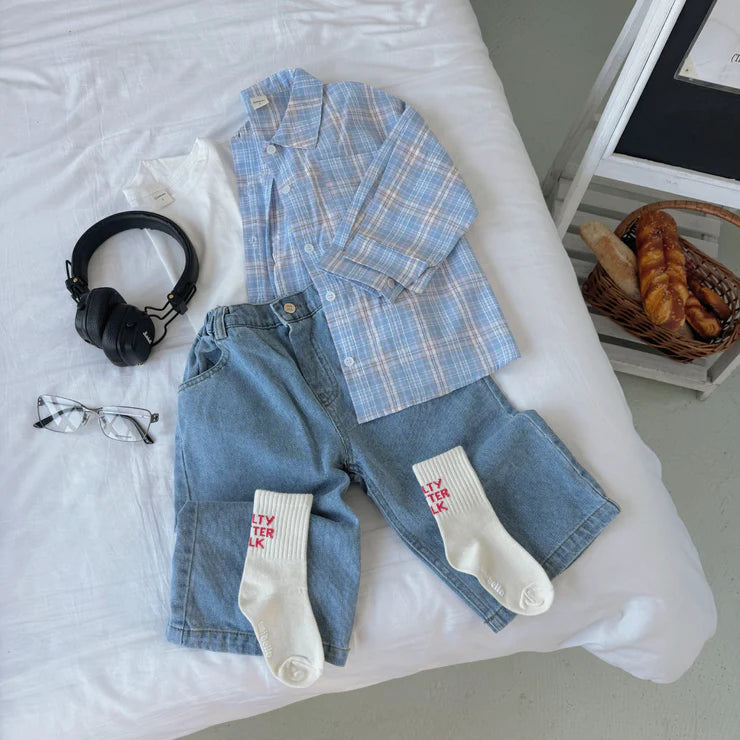 Sweet Breeze Mum's Check Cotton Shirt