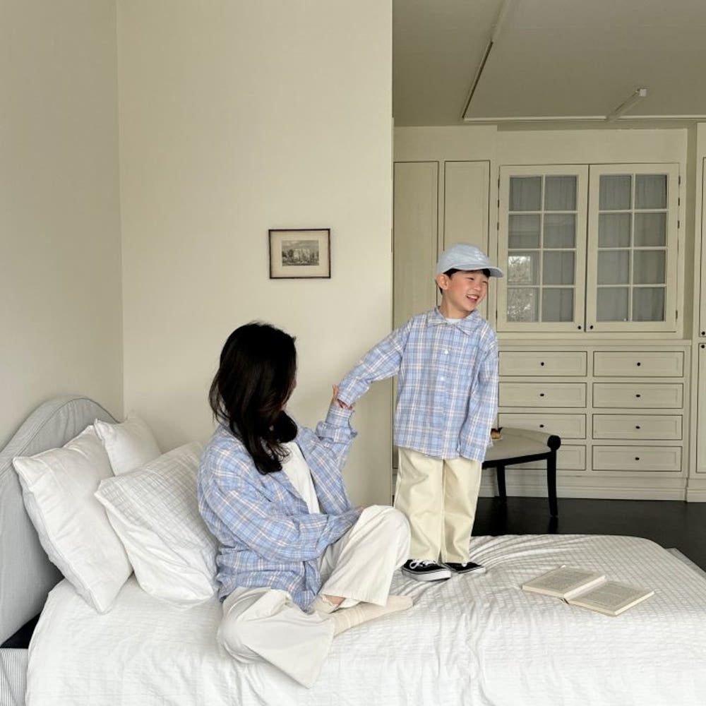 Sweet Breeze Mum's Check Cotton Shirt