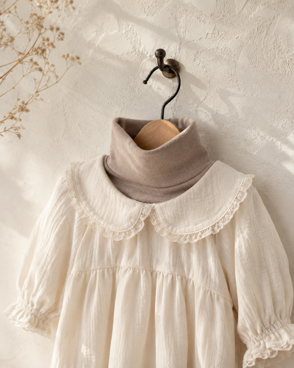 Layered Mock Neck Top