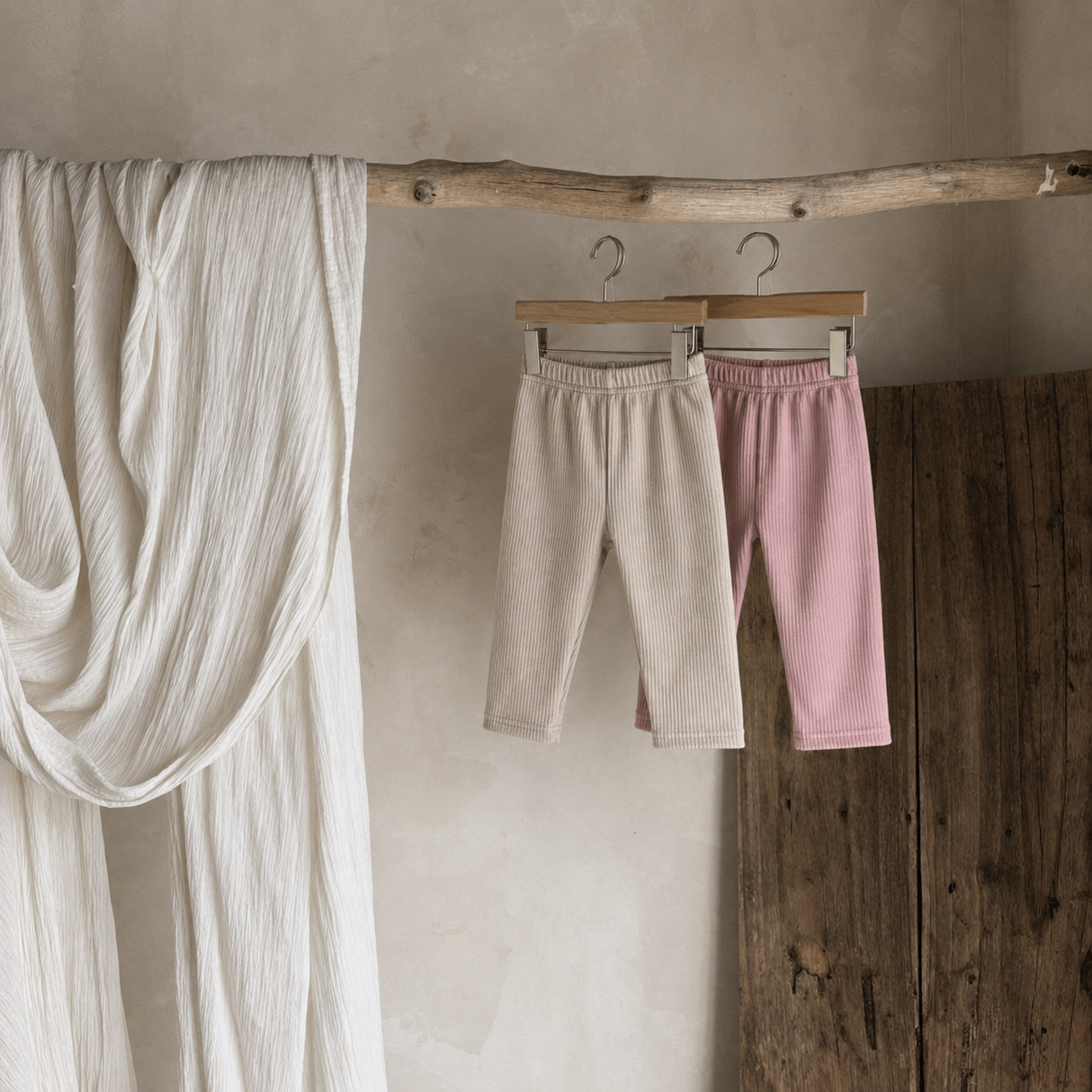Warm Fleece-lined Rib Legging