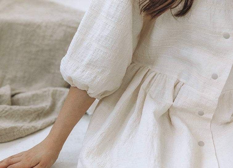 Blanc de Mum's dress