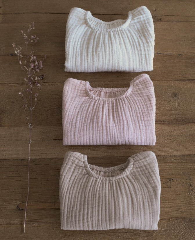 Vanilla Cream Muslin Bodysuit