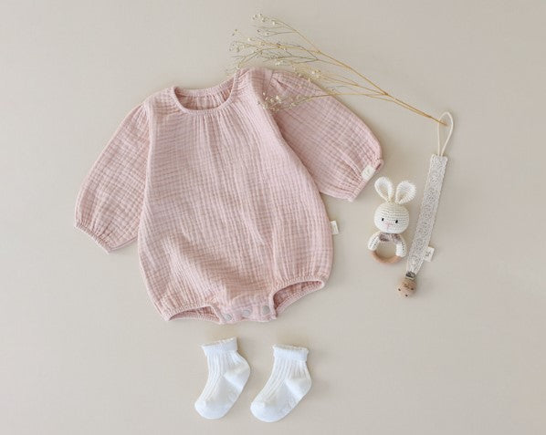 Vanilla Cream Muslin Bodysuit