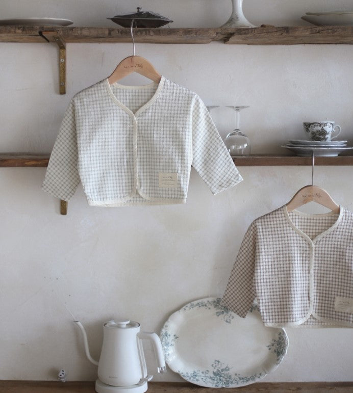 Cheise Plaid Cotton Cardigan