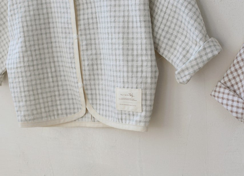 Cheise Plaid Cotton Cardigan