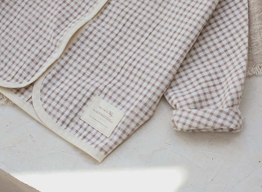 Cheise Plaid Cotton Cardigan