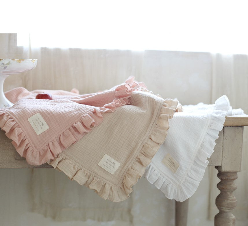 Ruffle Muslin Swaddle Blanket