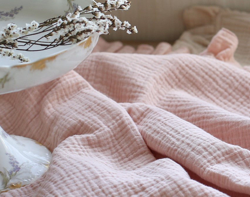 Ruffle Muslin Swaddle Blanket