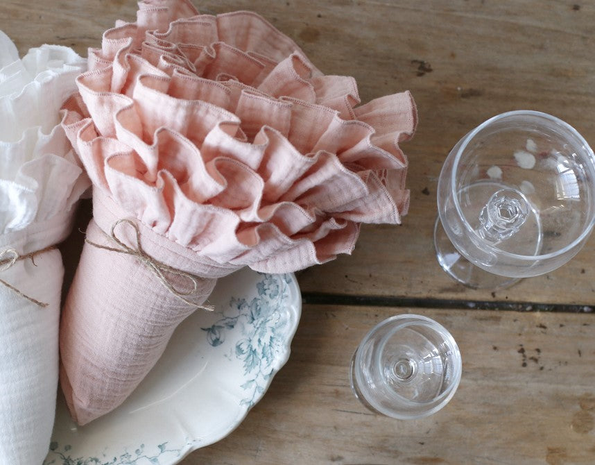 Ruffle Muslin Swaddle Blanket