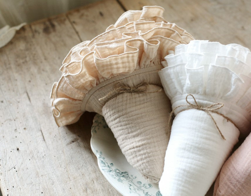 Ruffle Muslin Swaddle Blanket