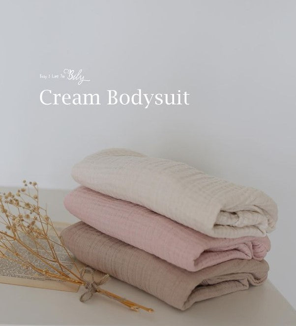 Vanilla Cream Muslin Bodysuit