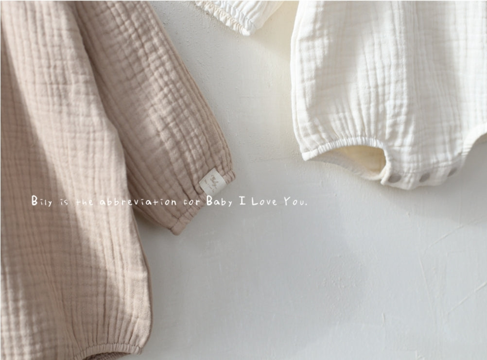 Vanilla Cream Muslin Bodysuit