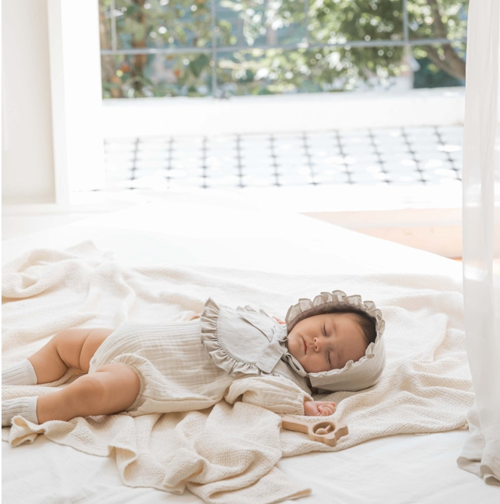 Vanilla Cream Muslin Bodysuit