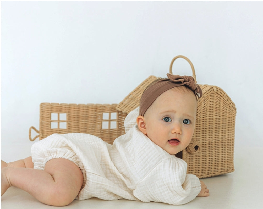 Vanilla Cream Muslin Bodysuit