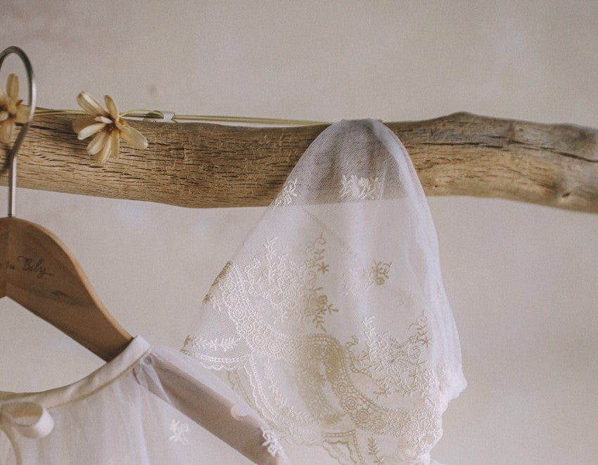 Secret Garden Lace Capron & Bonnet