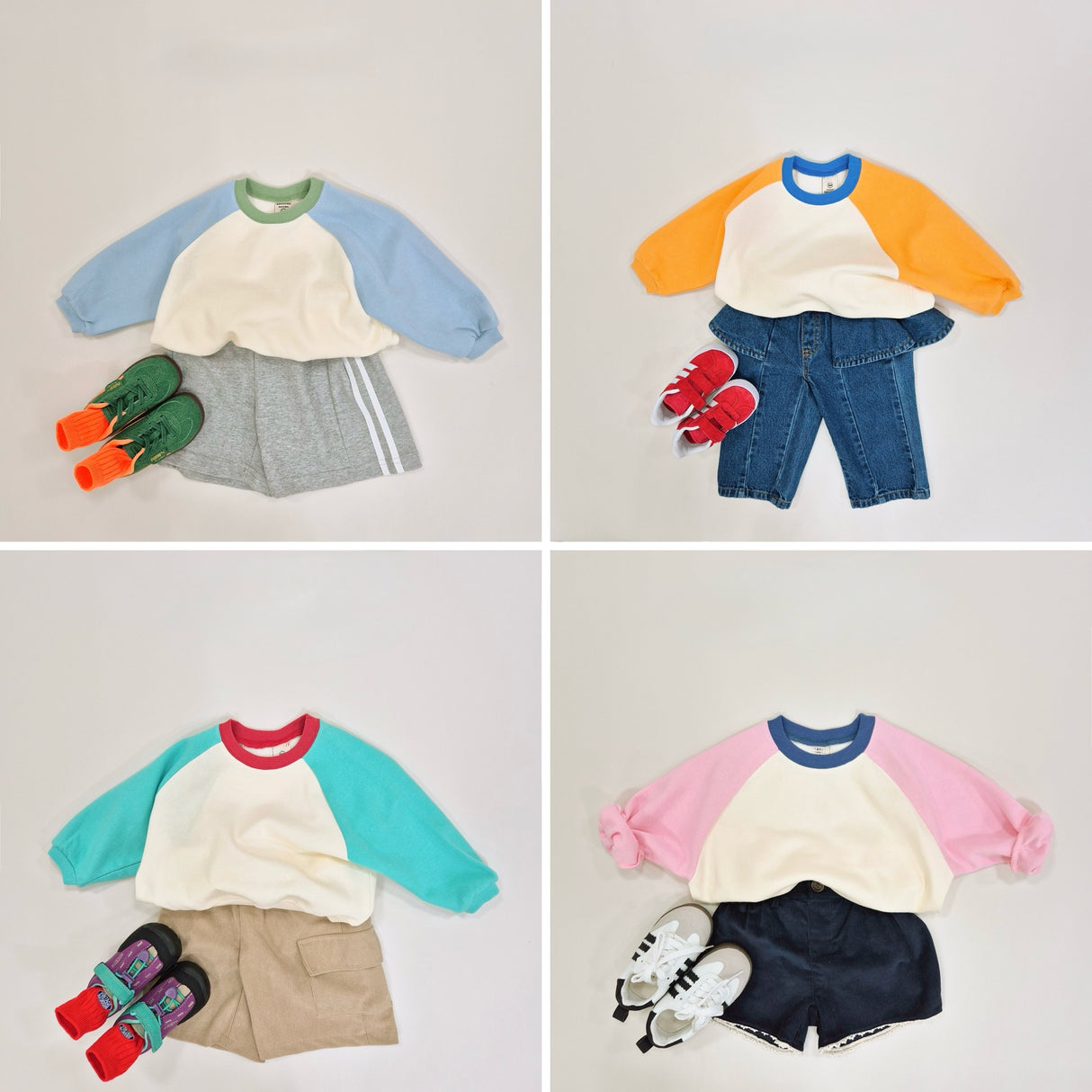 [PRE-ORDER] Color-block Sweatshirt · 6 Colors