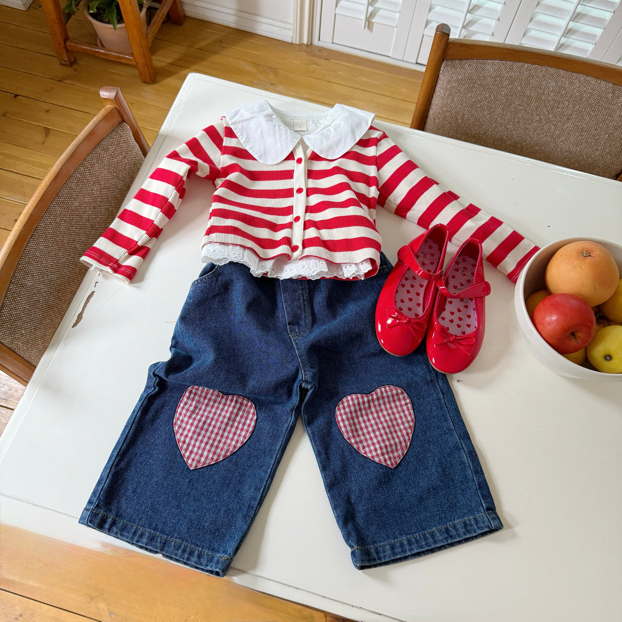 [PRE-ORDER] Heart Denim Pants
