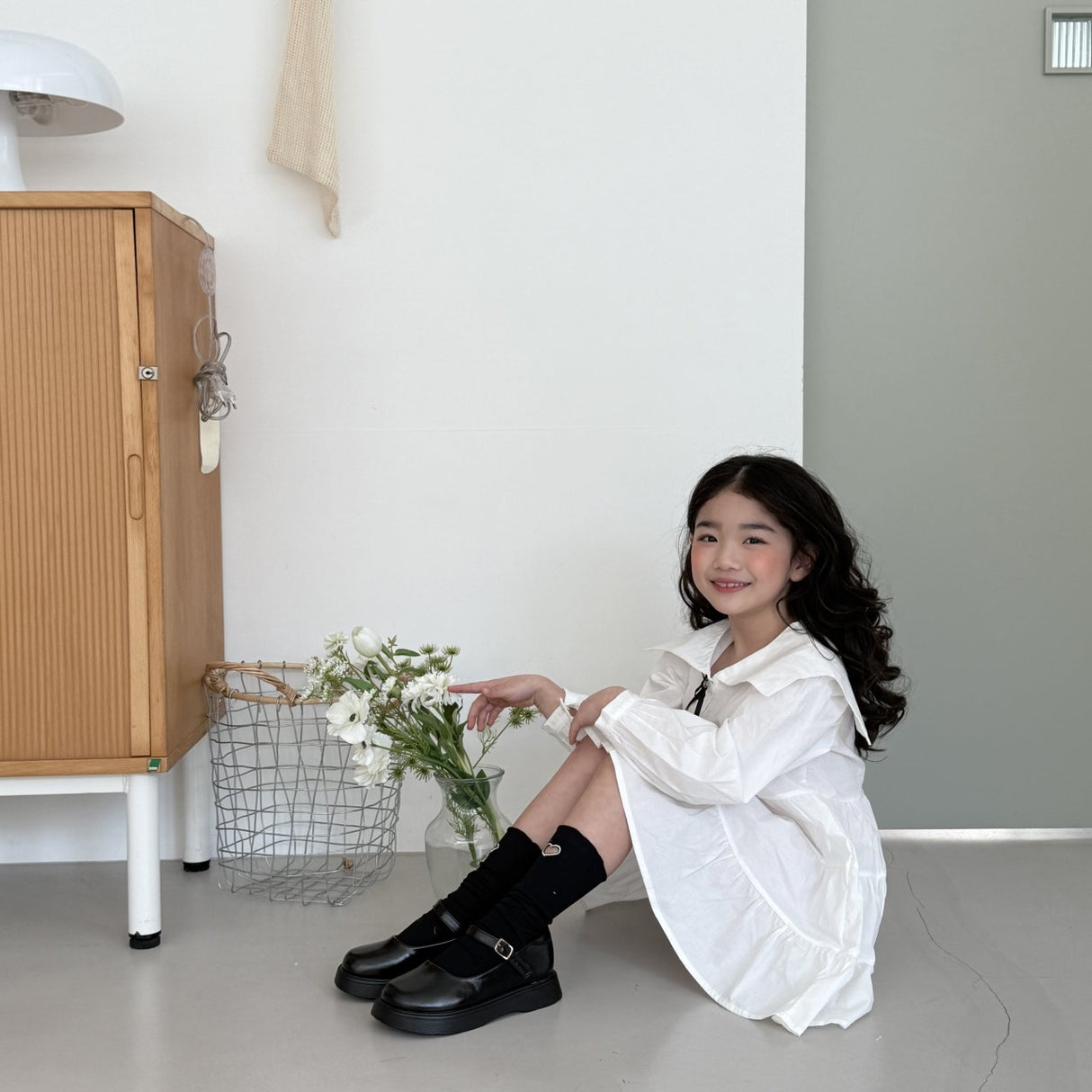 Ensera Cotton Ruffle Dress