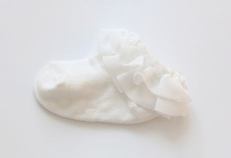Premium Pure White Frilled Socks