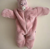[Pre-Order] Faux Fur Teddy Baby Jumpsuit