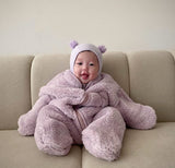 [Pre-Order] Faux Fur Teddy Baby Jumpsuit