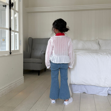 [PRE-ORDER] Ribbon Denim Bootcut Pants