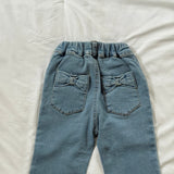 [PRE-ORDER] Ribbon Denim Bootcut Pants