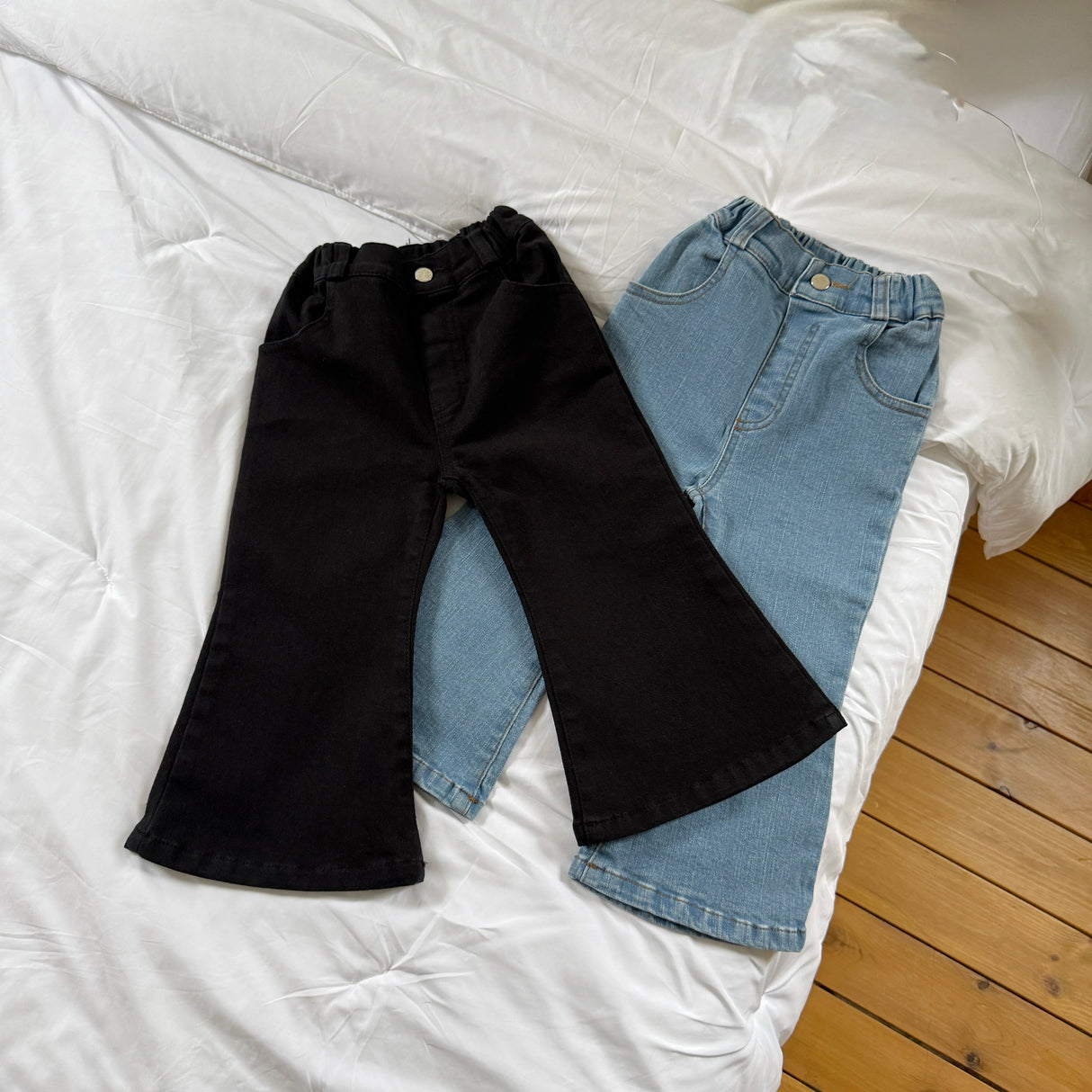 [PRE-ORDER] Ribbon Denim Bootcut Pants