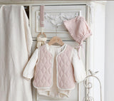 Cream ruffled bonnet