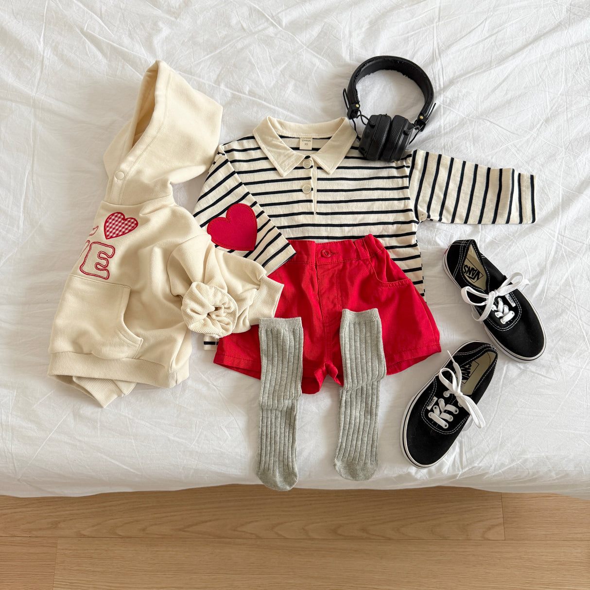 [PRE-ORDER] Heart Patch Collared Tee (Mummy & me)