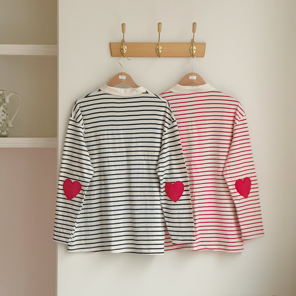 [PRE-ORDER] Heart Patch Collared Tee (Mummy & me)