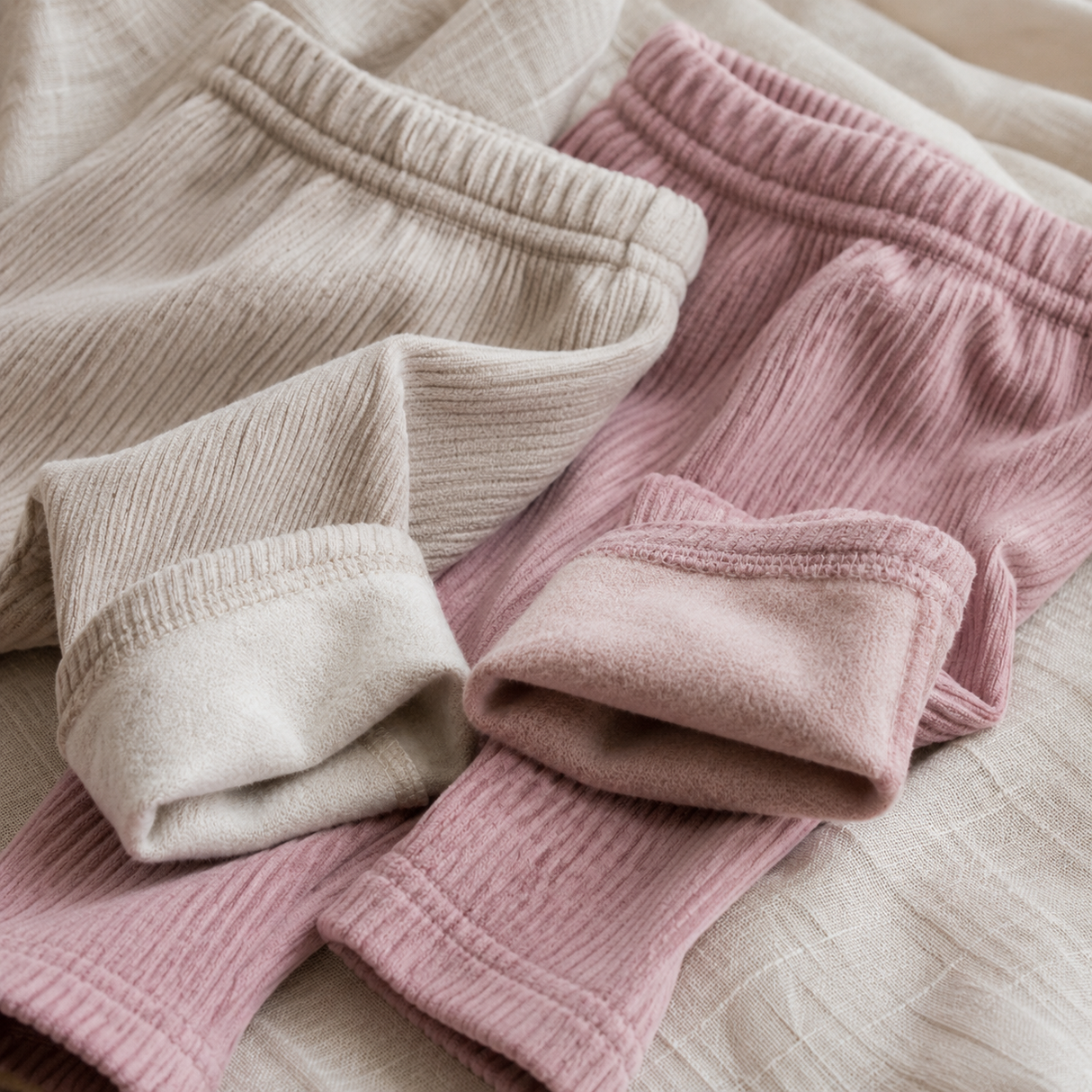Warm Fleece-lined Rib Legging