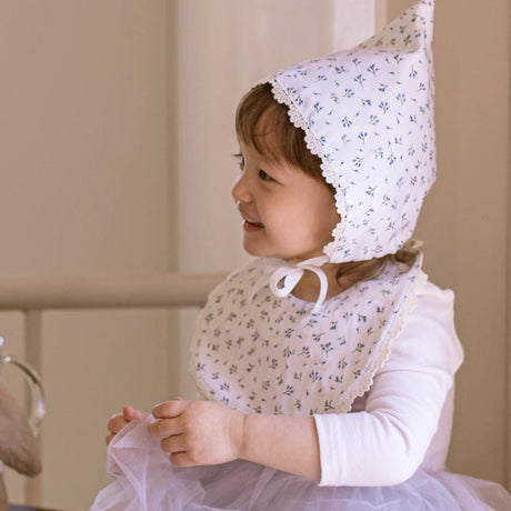 Organic Cotton Bib & Bonnet: Baby Blooming