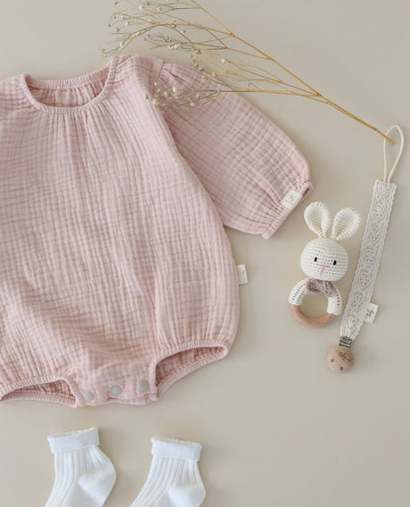 Vanilla Cream Muslin Bodysuit