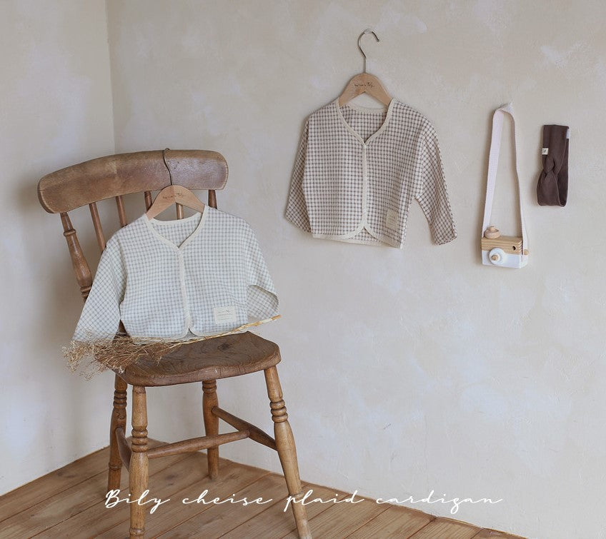 Cheise Plaid Cotton Cardigan