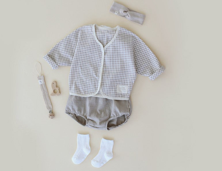 Cheise Plaid Cotton Cardigan