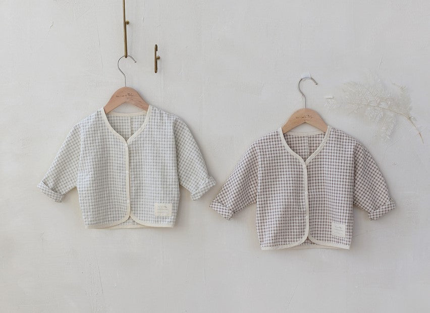 Cheise Plaid Cotton Cardigan