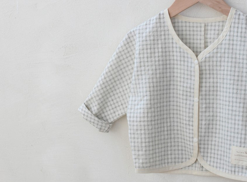Cheise Plaid Cotton Cardigan