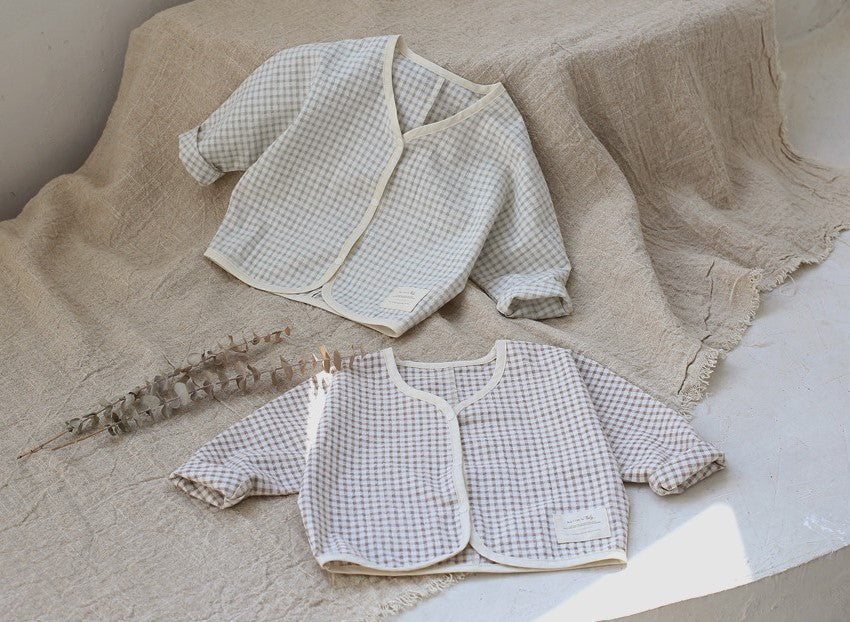 Cheise Plaid Cotton Cardigan