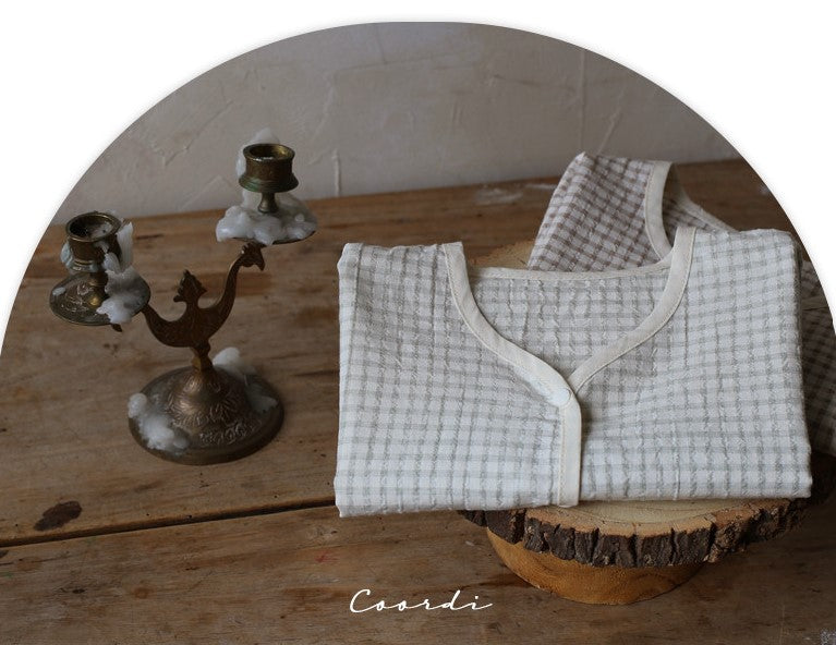 Cheise Plaid Cotton Cardigan