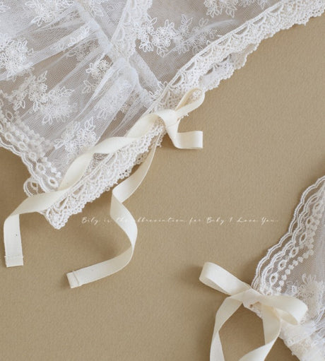 Elysian Lace Vest & Bonnet