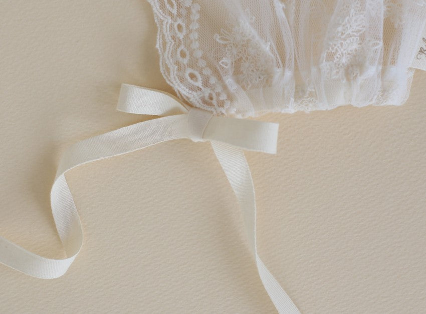 Elysian Lace Vest & Bonnet