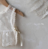 Elysian Lace Vest & Bonnet
