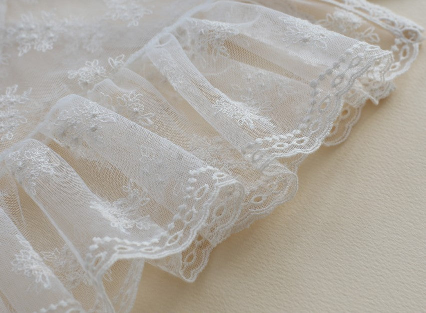 Elysian Lace Vest & Bonnet